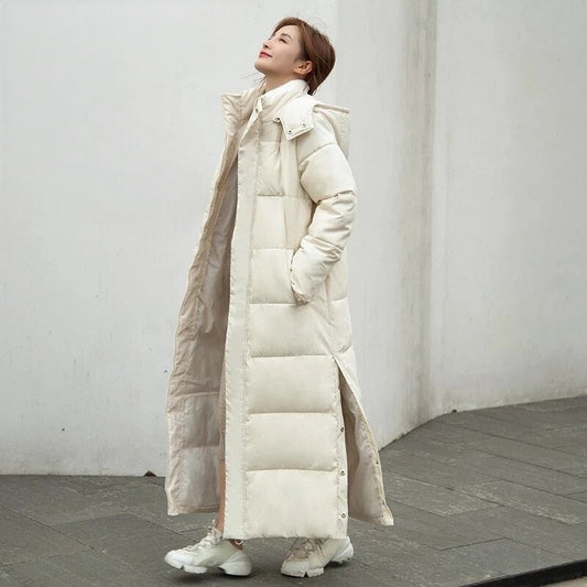Wren Women's Long Puffer Coat | Quilted, Hooded, Warm Insulation 1