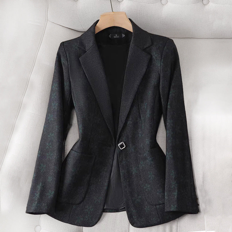 Zara Women's Blazer | Tailored Grid Pattern, Elegant Polyester Blend 2