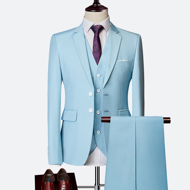 Aidan Men's Formal Vest Blazer Set | Classic Three-Piece Ensemble 0