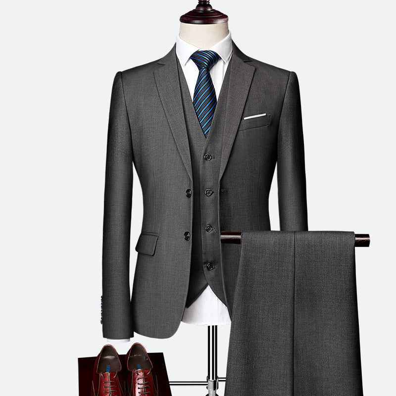 Aidan Men's Formal Vest Blazer Set | Classic Three-Piece Ensemble 3