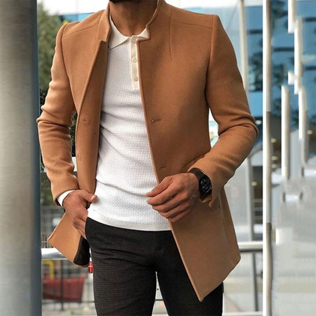 Aiden Men's Long Jacket | Slim Fit, Casual Elegance 0