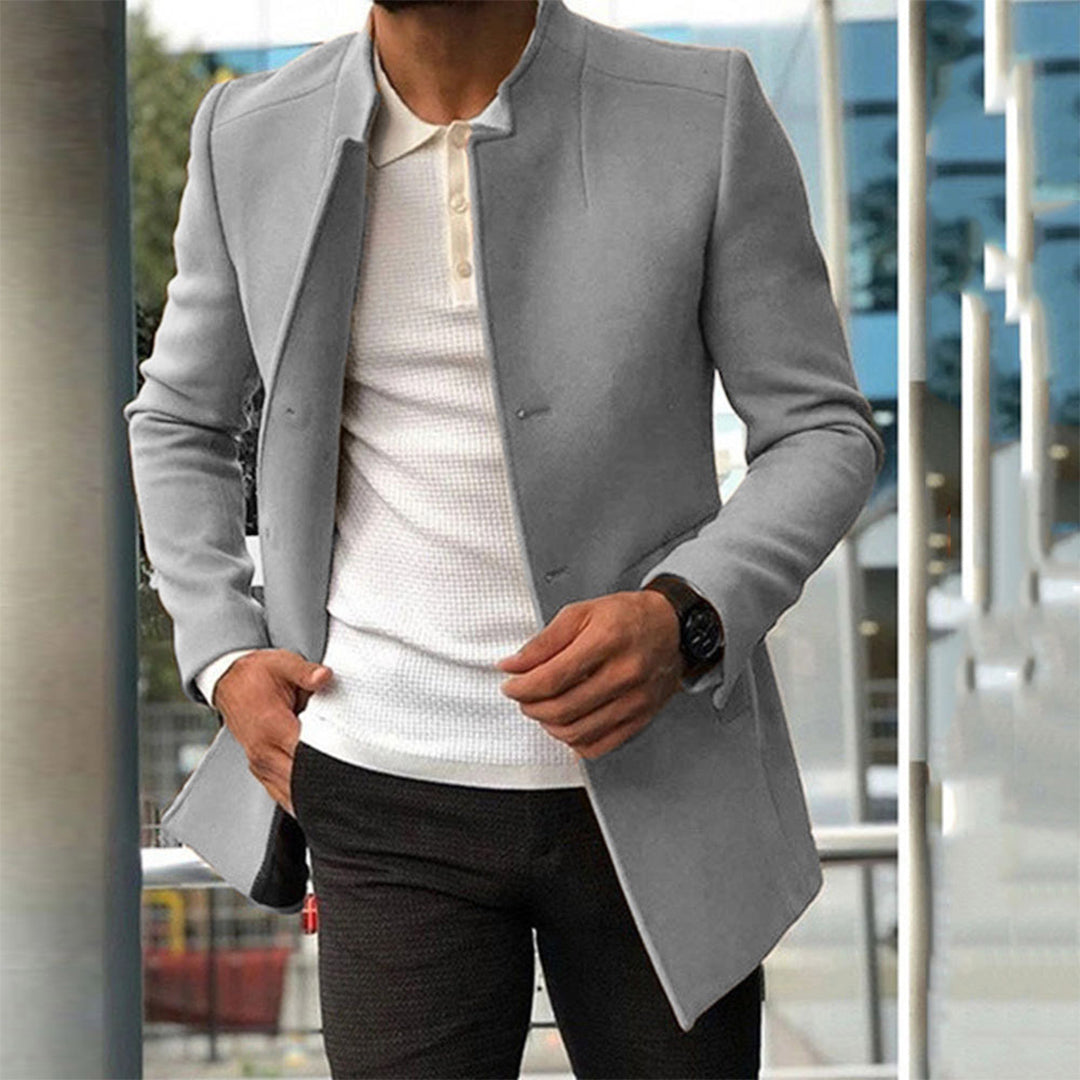 Aiden Men's Long Jacket | Slim Fit, Casual Elegance 3