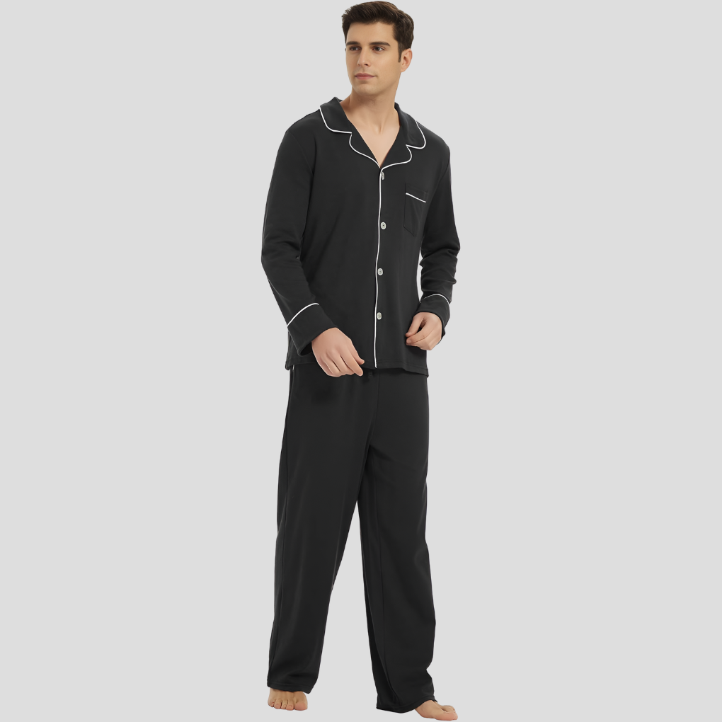 Aiden Men's Pajama Set | Classic Long Sleeve Comfort 0