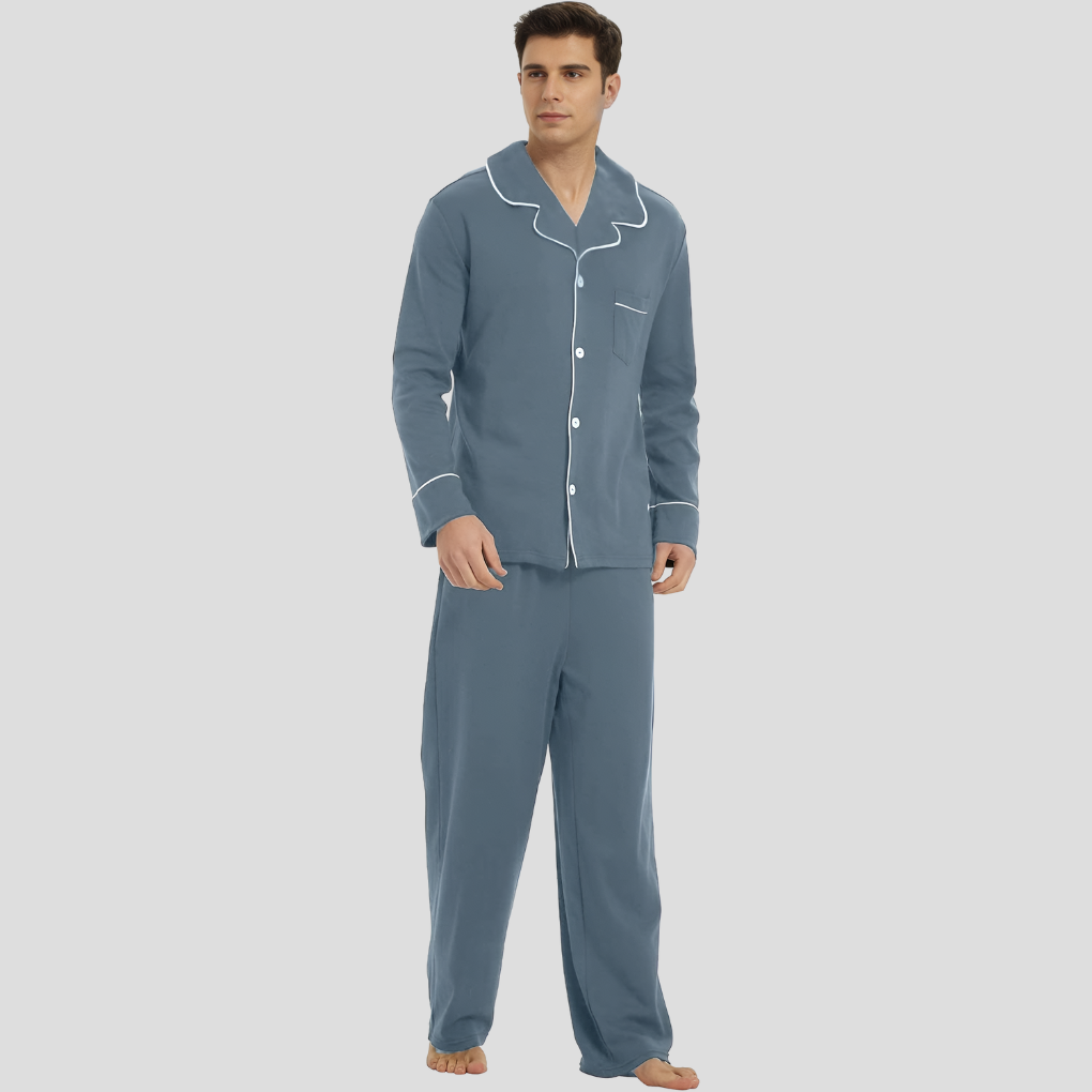 Aiden Men's Pajama Set | Classic Long Sleeve Comfort 1