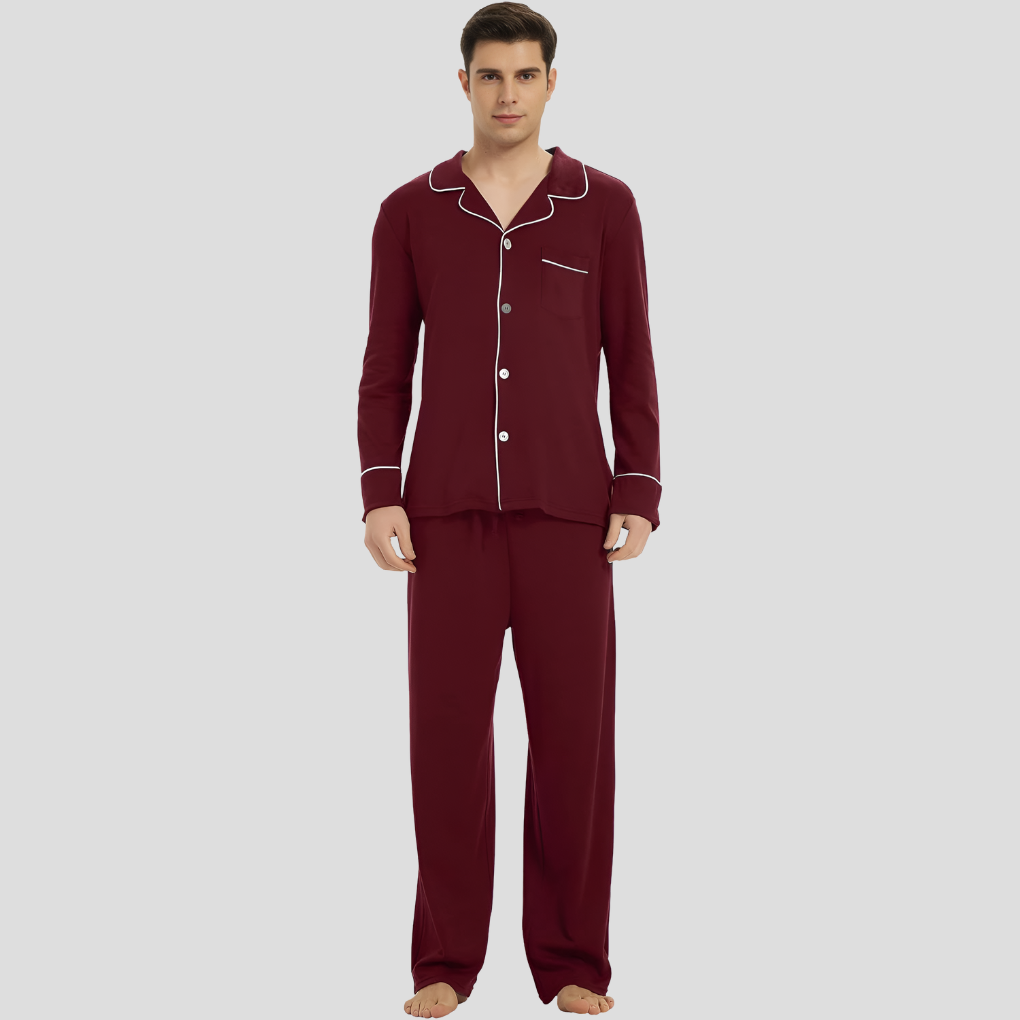 Aiden Men's Pajama Set | Classic Long Sleeve Comfort 2