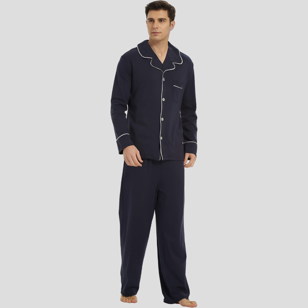 Aiden Men's Pajama Set | Classic Long Sleeve Comfort 4
