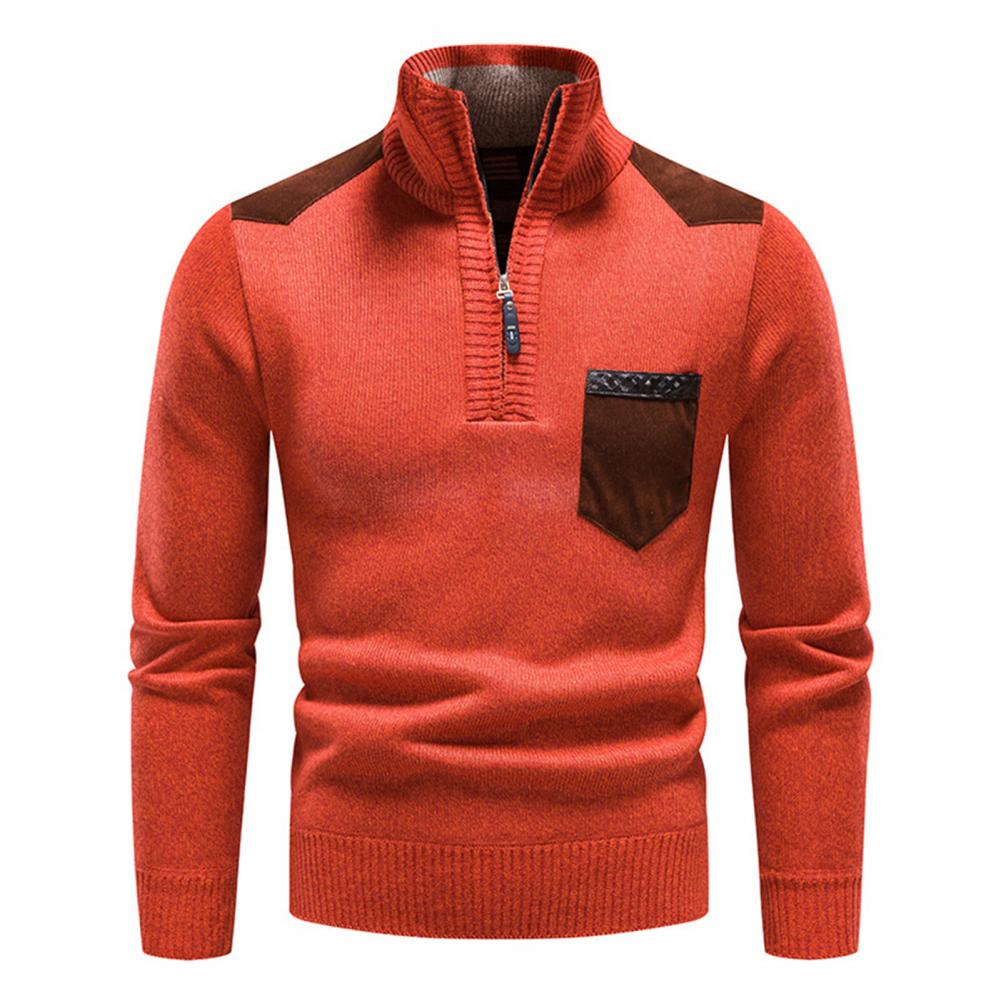 Aiden Men's Quarter Zip Sweater | Cozy Slim-Fit with Pocket 1