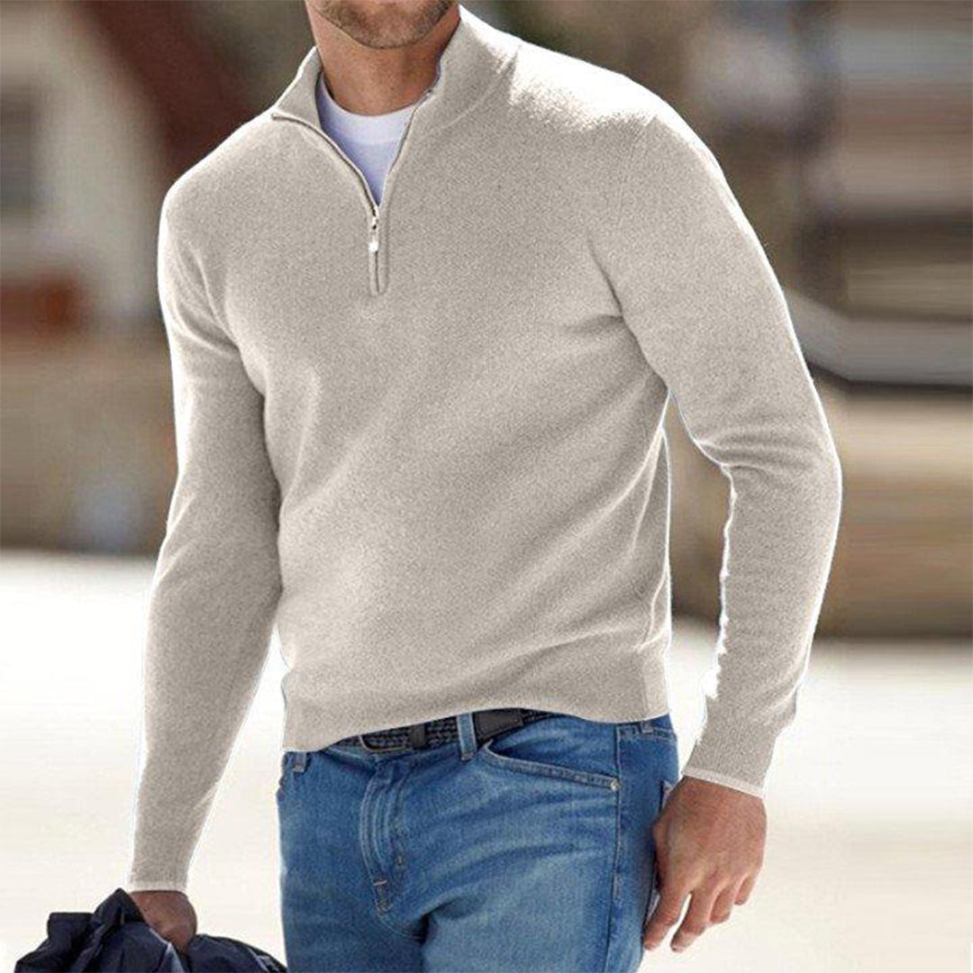 Aiden Men's Quarter Zip Sweater | Soft Fabric, Casual Style 1