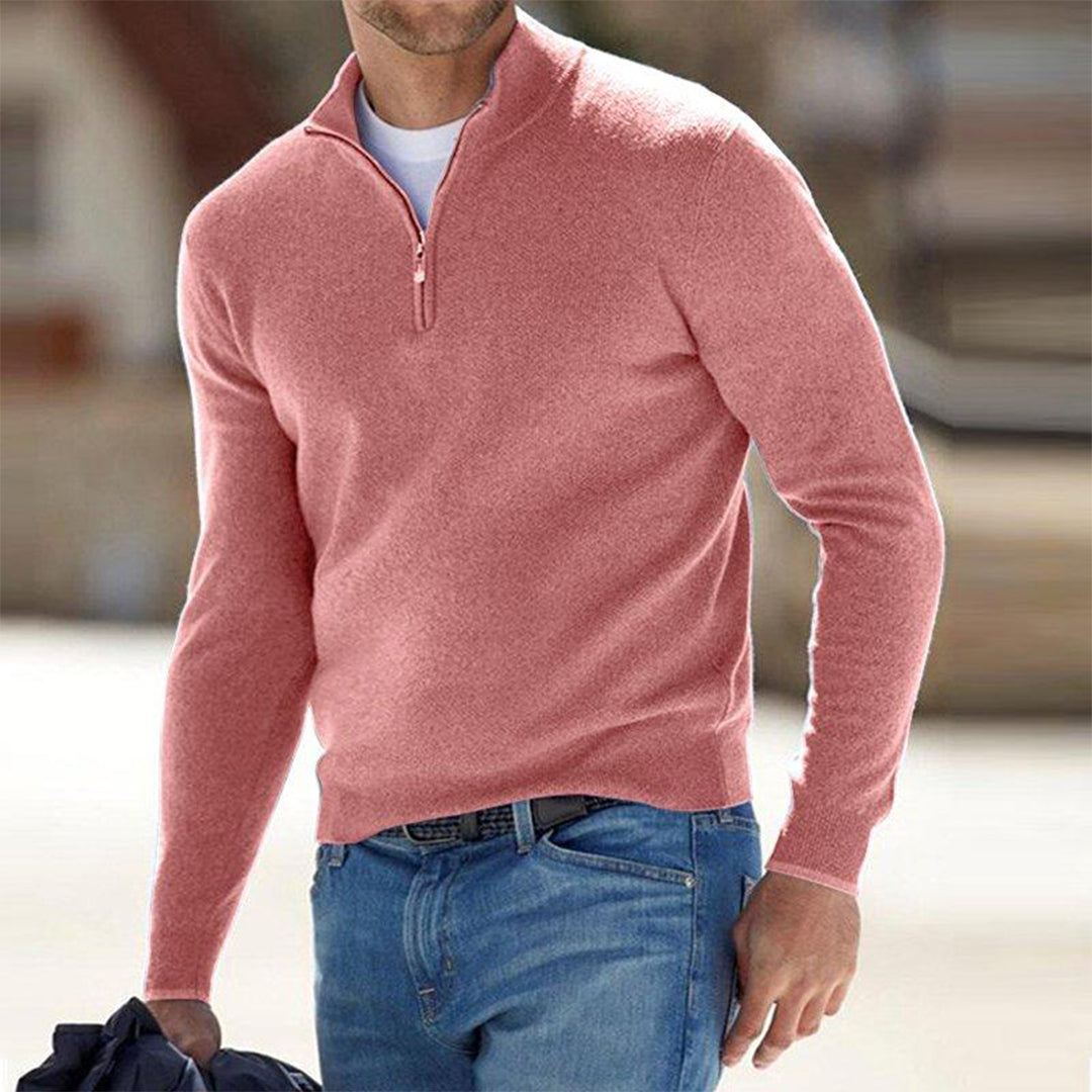 Aiden Men's Quarter Zip Sweater | Soft Fabric, Casual Style 3