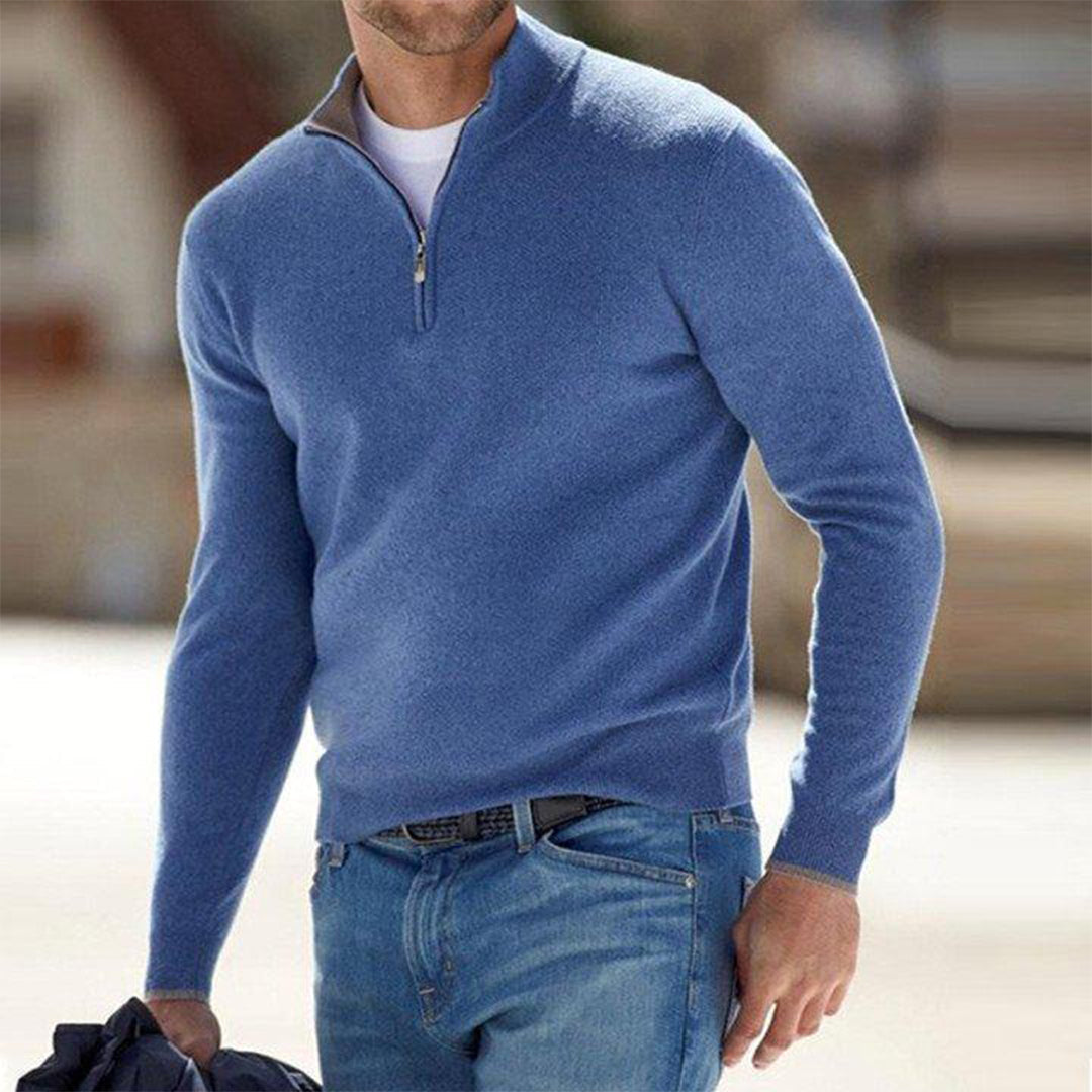 Aiden Men's Quarter Zip Sweater | Soft Fabric, Casual Style 5