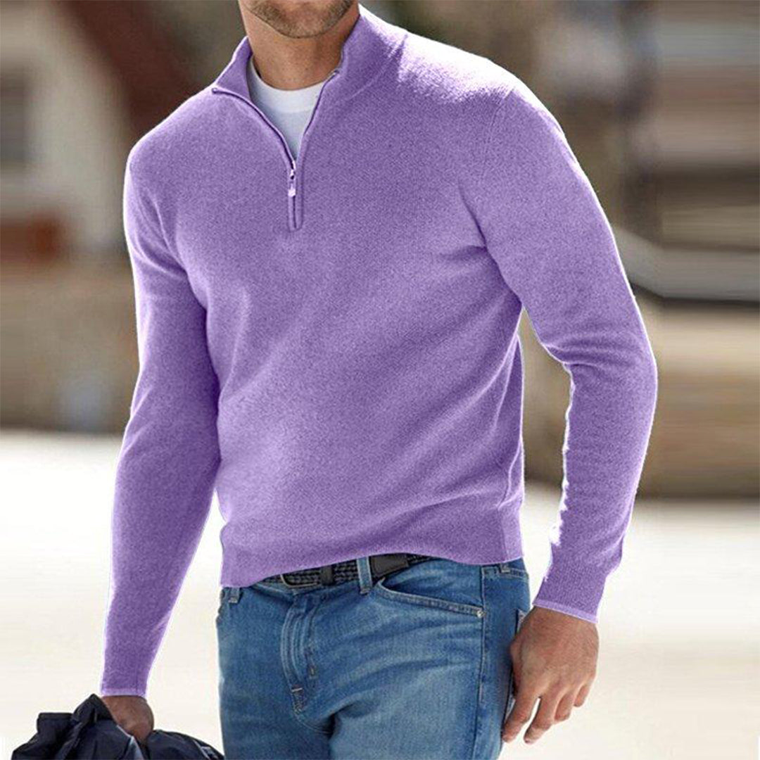 Aiden Men's Quarter Zip Sweater | Soft Fabric, Casual Style 7