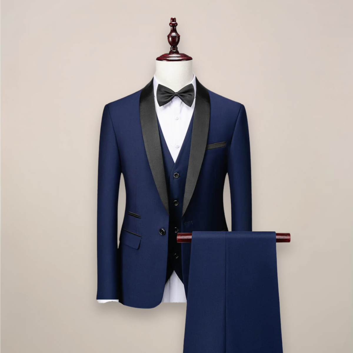 Aiden Men's Tuxedo Suit | Tailored Three-Piece Set, Elegant Design for Weddings 2