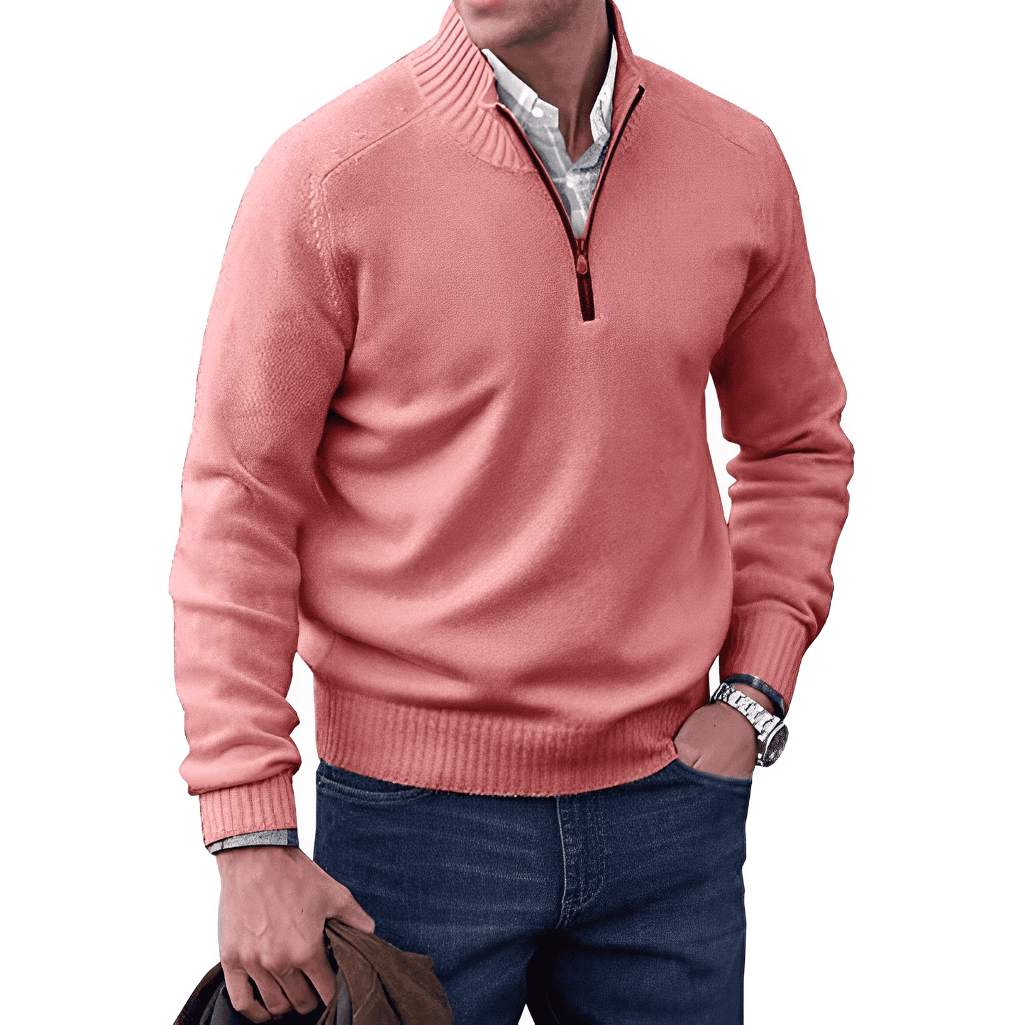 Aiden Men's Zip-Up Sweater | Comfortable Casual Style 3