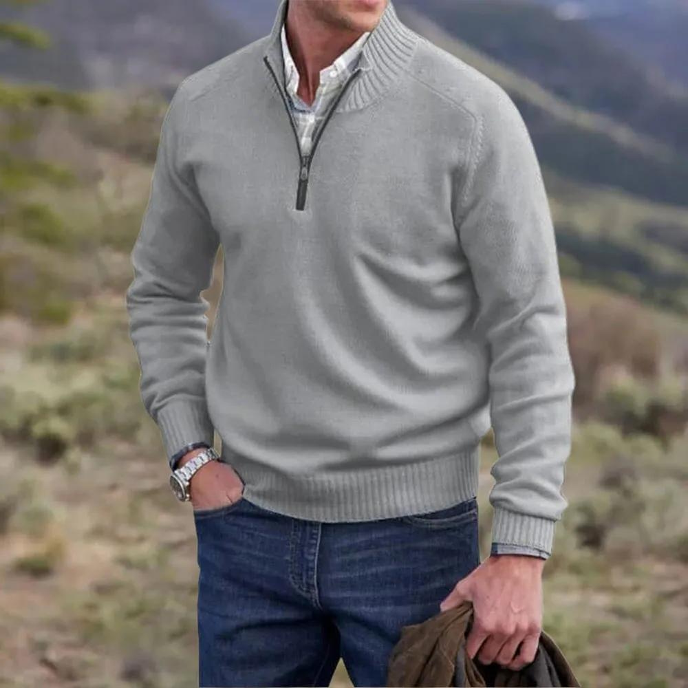 Aiden Men's Zip-Up Sweater | Comfortable Casual Style 8