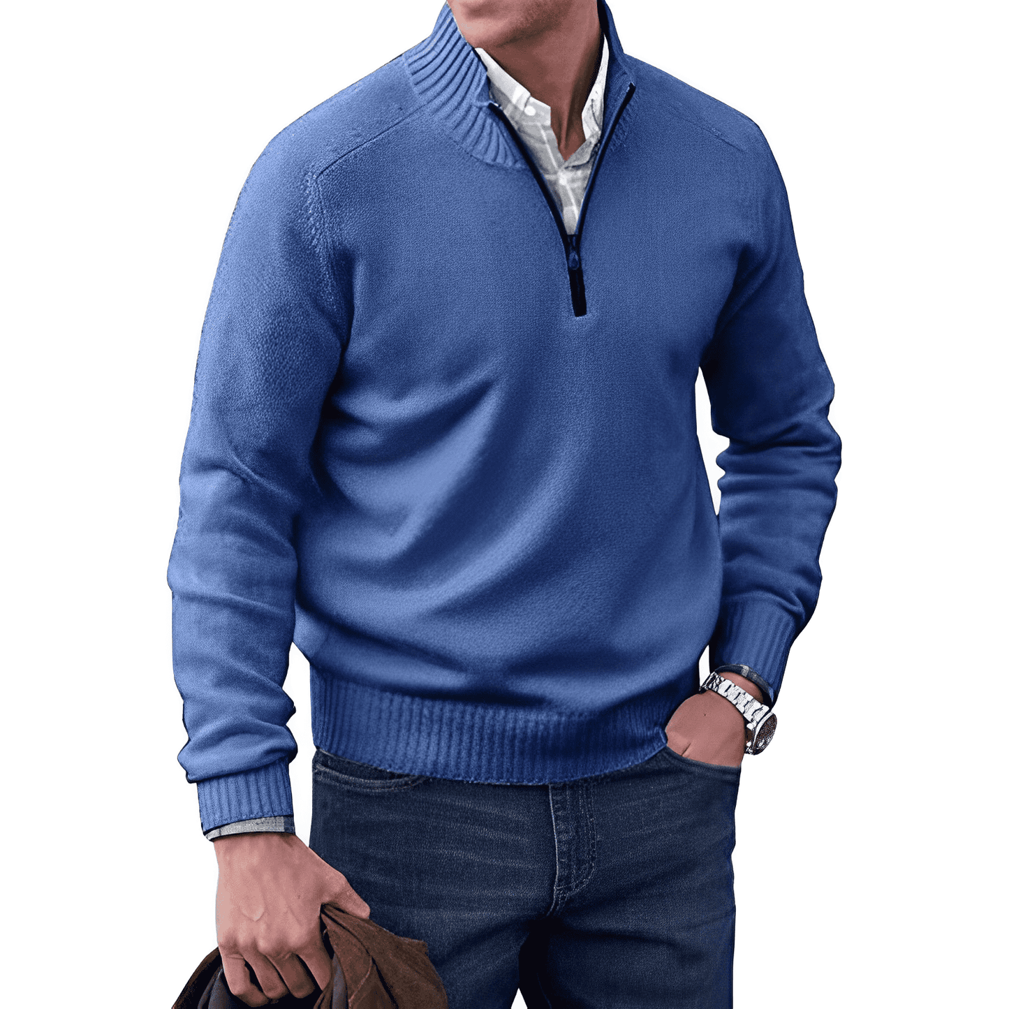 Aiden Men's Zip-Up Sweater | Comfortable Casual Style 9