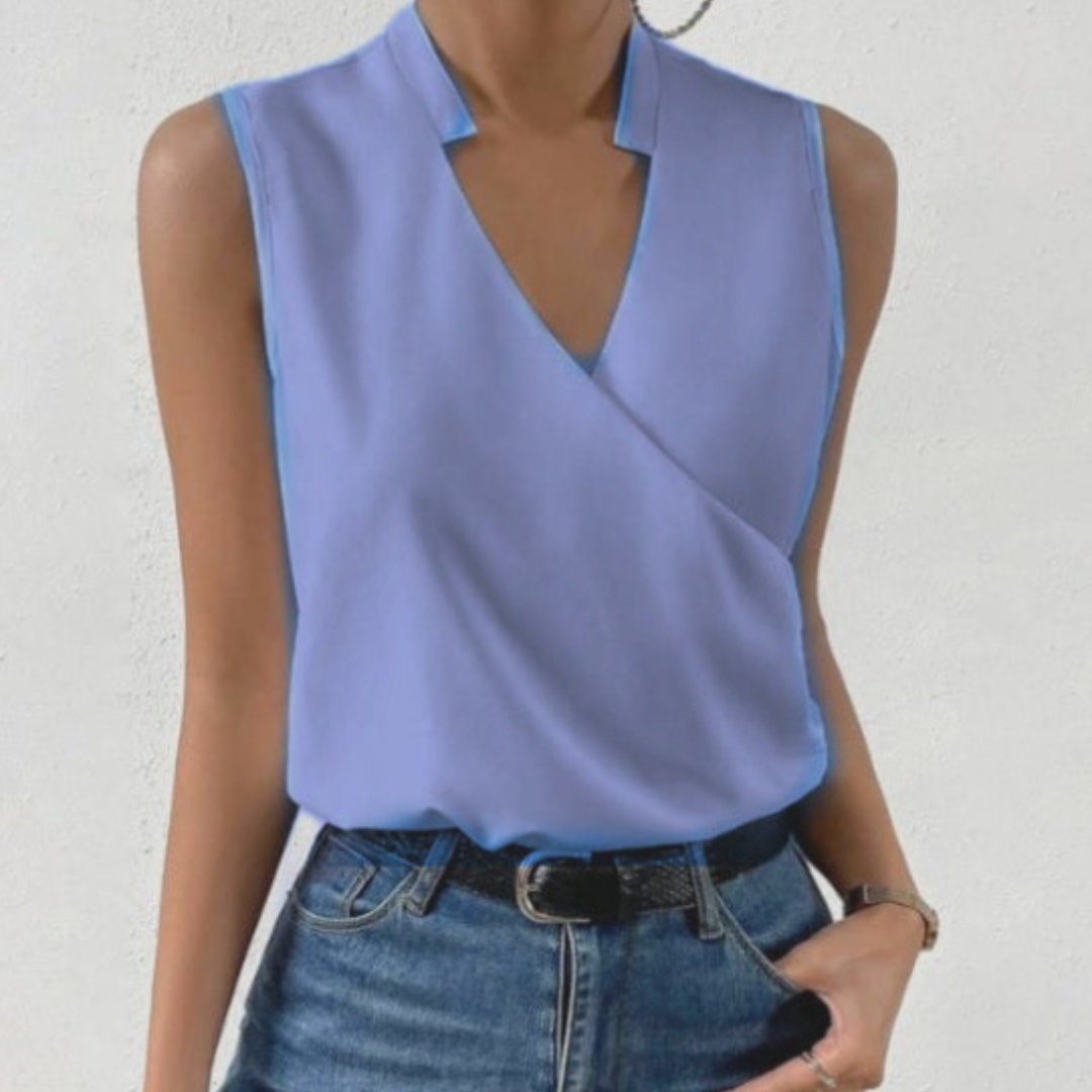 Aira Women's Summer Top | Breezy V-Neck Design 6