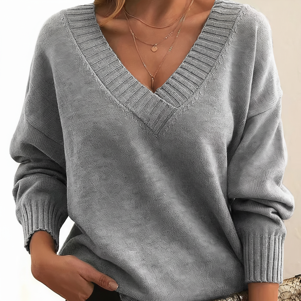 Alina Women's Pullover Sweater | 100% Cashmere, Elegant V-Neck Design 7
