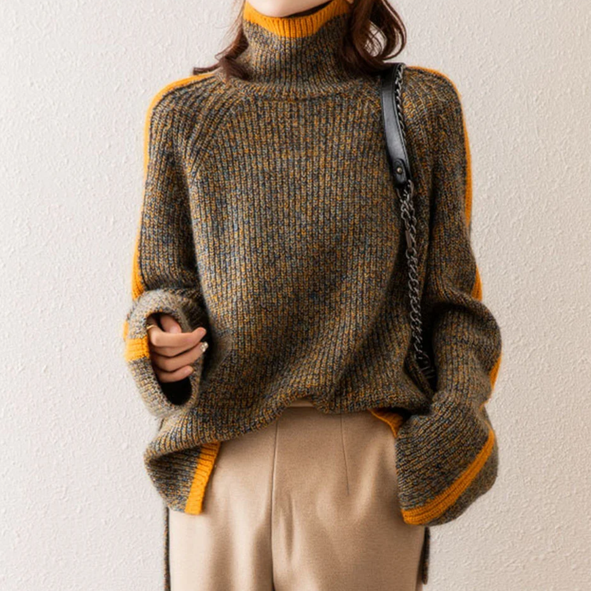 Amoura Women's Oversized Sweater | Cozy Knitted Fabric, Relaxed Fit 3