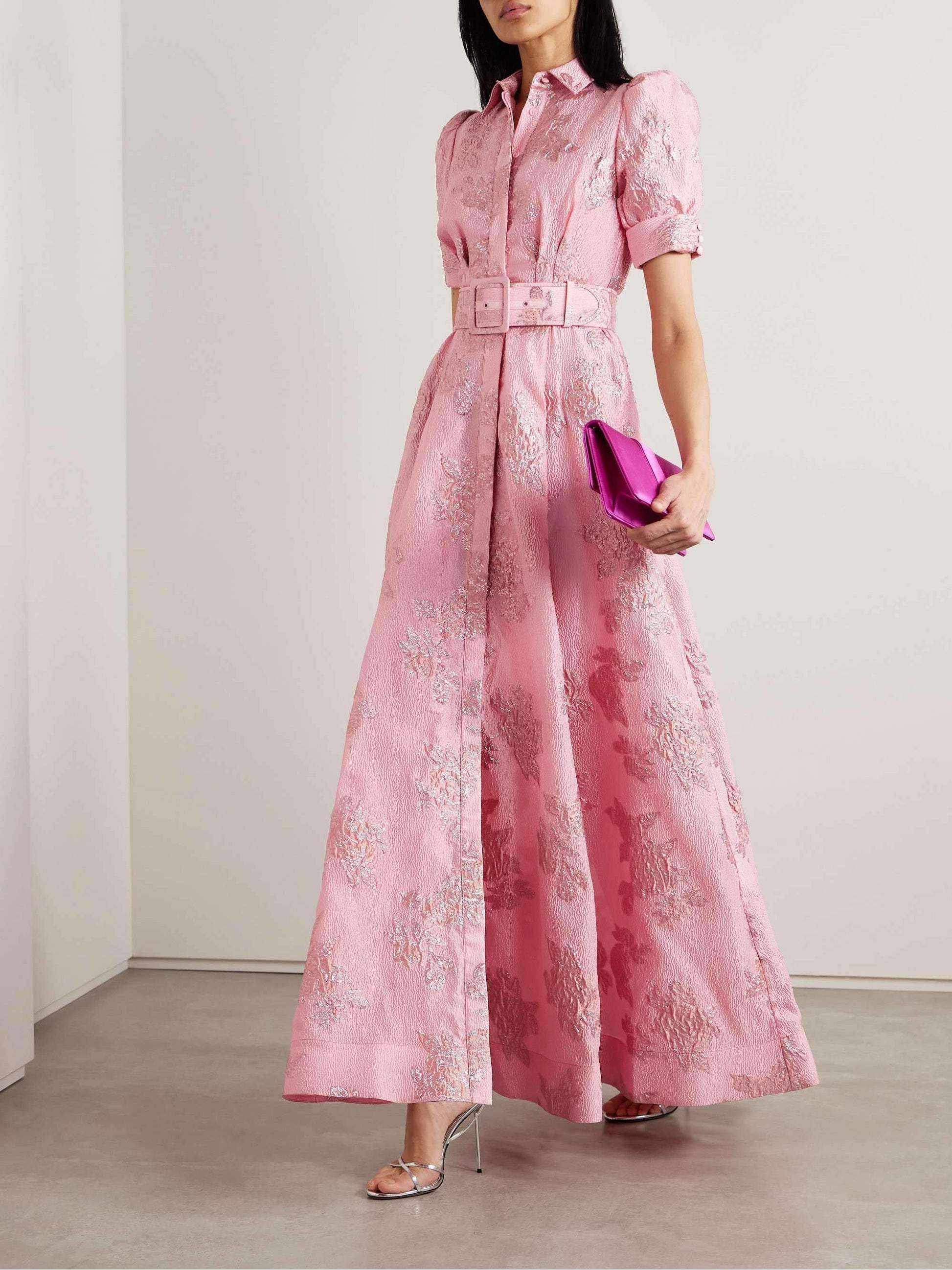Anabella Women's Summer Dress | Elegant Floral Design, Short Puff Sleeves 0