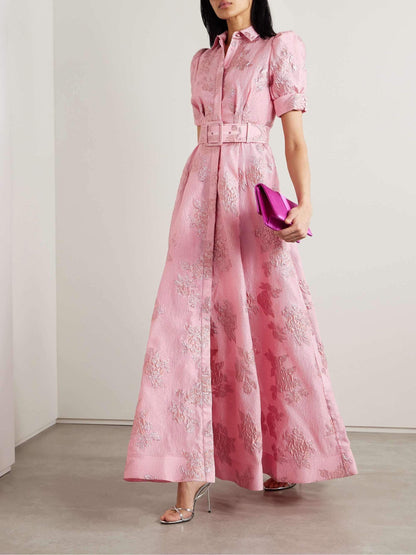 Anabella Women's Summer Dress | Elegant Floral Design, Short Puff Sleeves 0