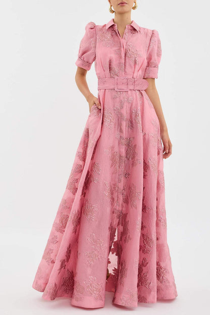 Anabella Women's Summer Dress | Elegant Floral Design, Short Puff Sleeves 1