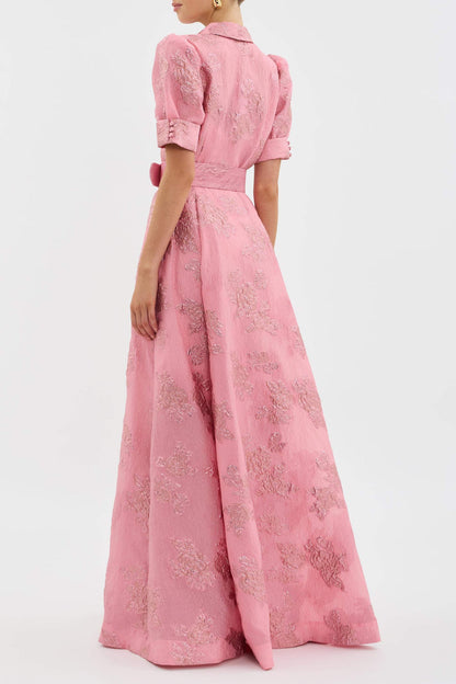 Anabella Women's Summer Dress | Elegant Floral Design, Short Puff Sleeves 2