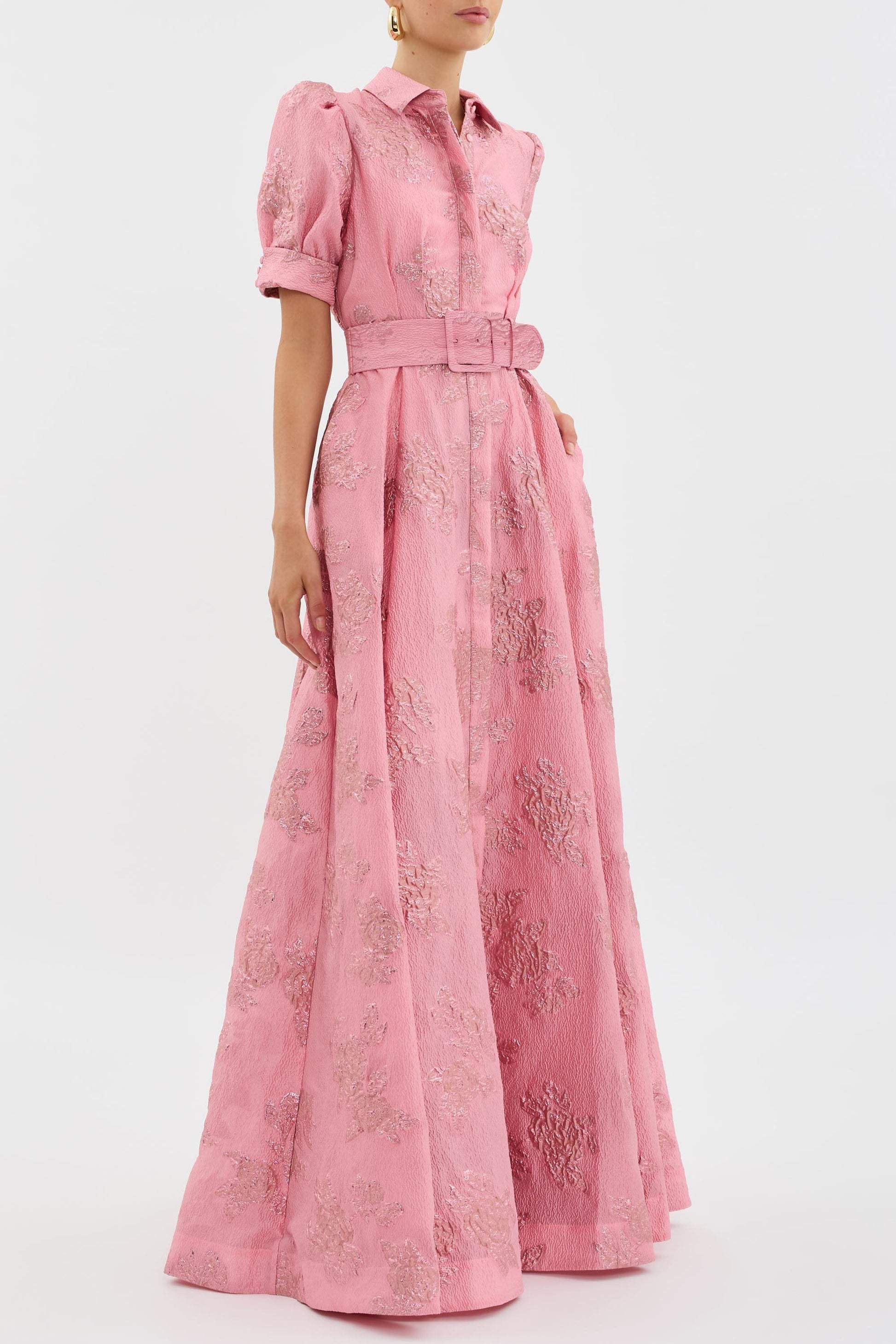 Anabella Women's Summer Dress | Elegant Floral Design, Short Puff Sleeves 3