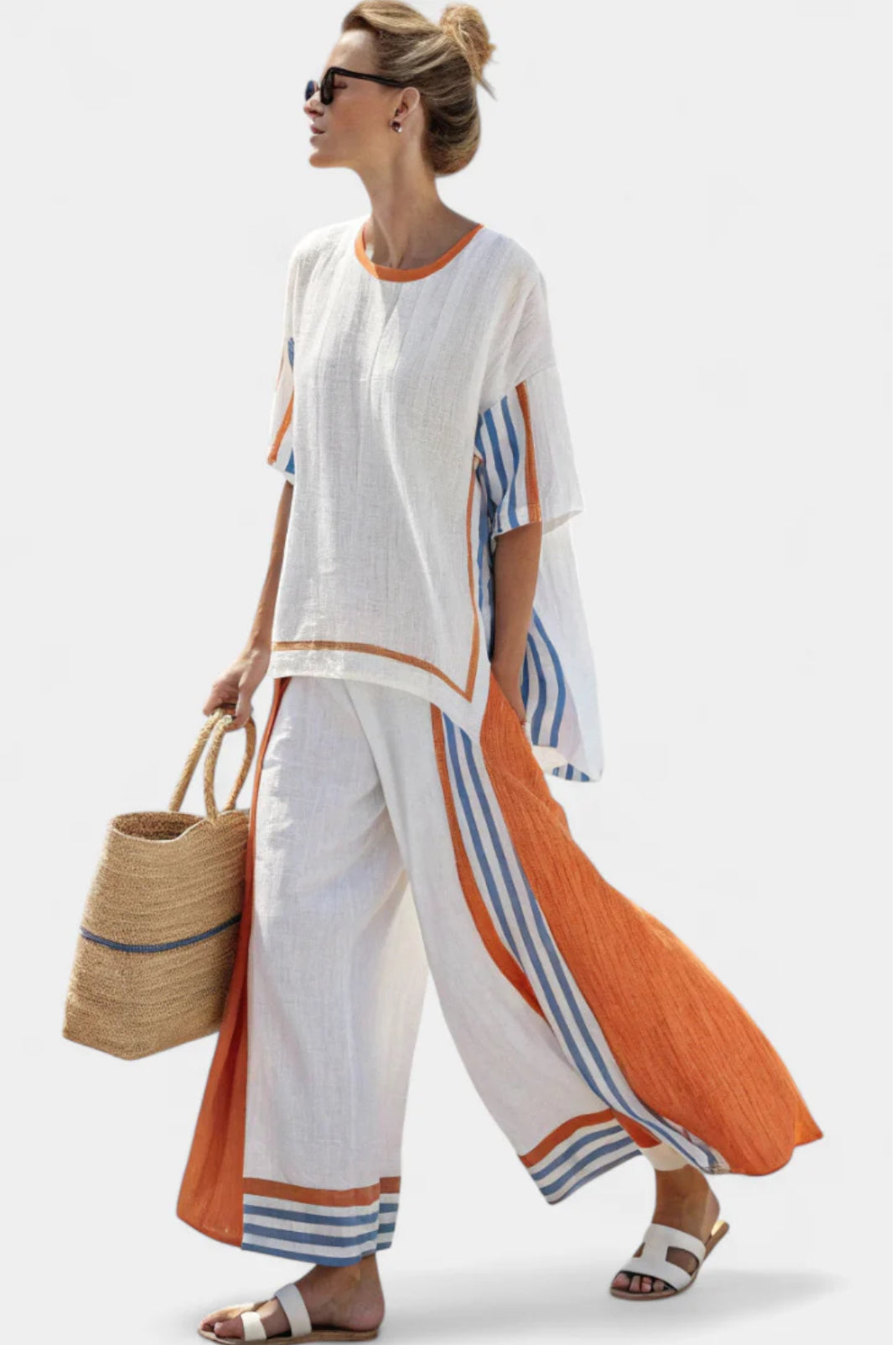 Anila Women's Two-Piece Set | Lightweight Linen, Elegant 0