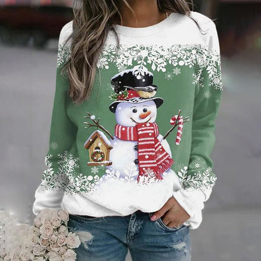 Anya Women's Christmas Sweater | Snowman Design, Cozy Fit 0