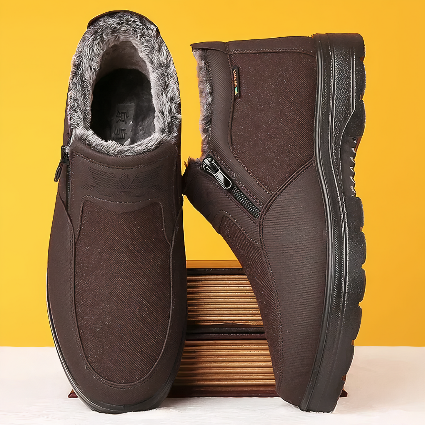 Arden Men's Winter Boots | Waterproof Leather, Orthopaedic Support 1