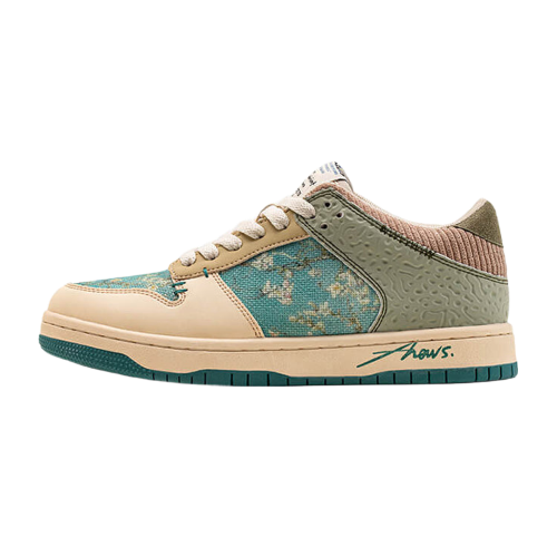 Arden Unisex Art Sneakers | Almond Blossom Print, Comfortable Fit 0