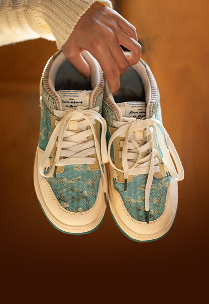 Arden Unisex Art Sneakers | Almond Blossom Print, Comfortable Fit 2