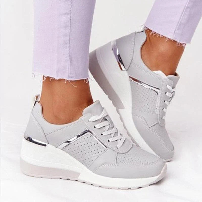 Arden Women's Sneakers | Breathable White Comfort, Raised Sole 1