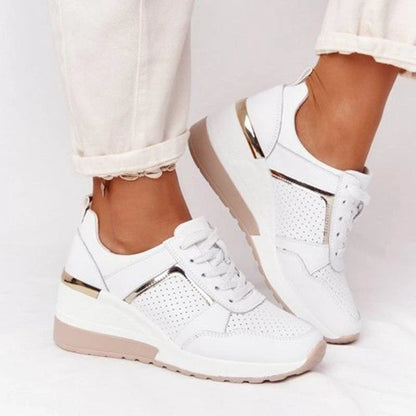 Arden Women's Sneakers | Breathable White Comfort, Raised Sole 5