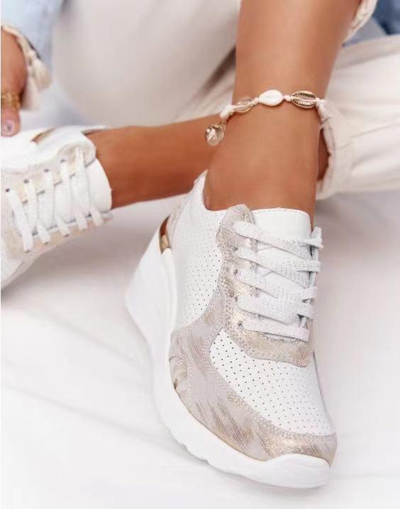 Arden Women's Sneakers | Breathable White Comfort, Raised Sole 7