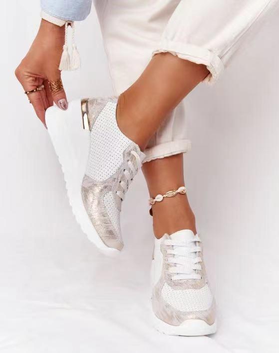 Arden Women's Sneakers | Breathable White Comfort, Raised Sole 8