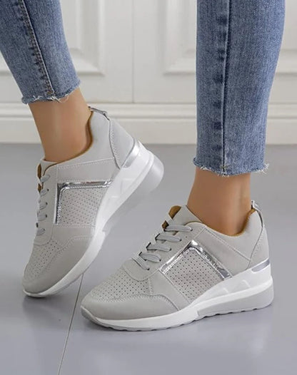 Arden Women's Sneakers | Breathable White Comfort, Raised Sole 9