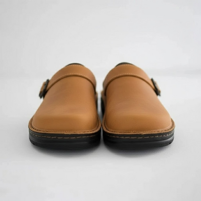Ari Men’s Slip-On Clogs | Premium Leather, Orthopaedic Support 0