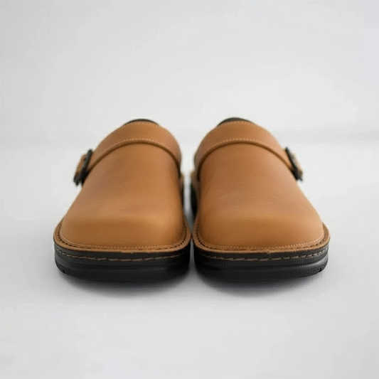 Ari Men’s Slip-On Clogs | Premium Leather, Orthopaedic Support 0