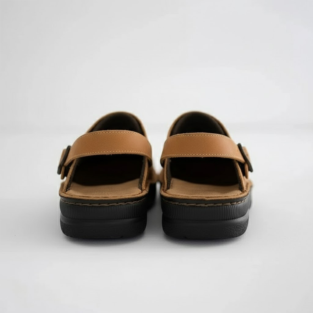 Ari Men’s Slip-On Clogs | Premium Leather, Orthopaedic Support 2