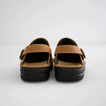 Ari Men’s Slip-On Clogs | Premium Leather, Orthopaedic Support 2