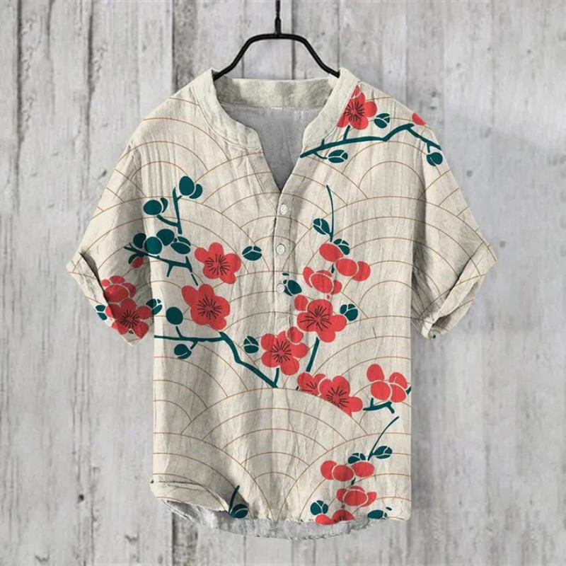 Ari Men's Summer Shirt | Artistic Print, Casual Style 3