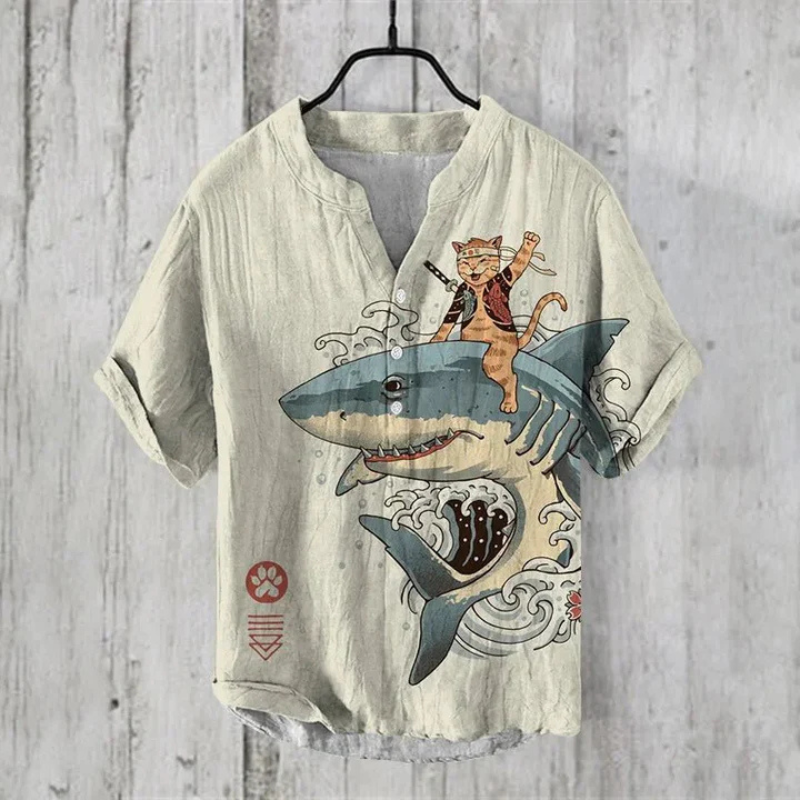 Ari Men's Summer Shirt | Artistic Print, Casual Style 6