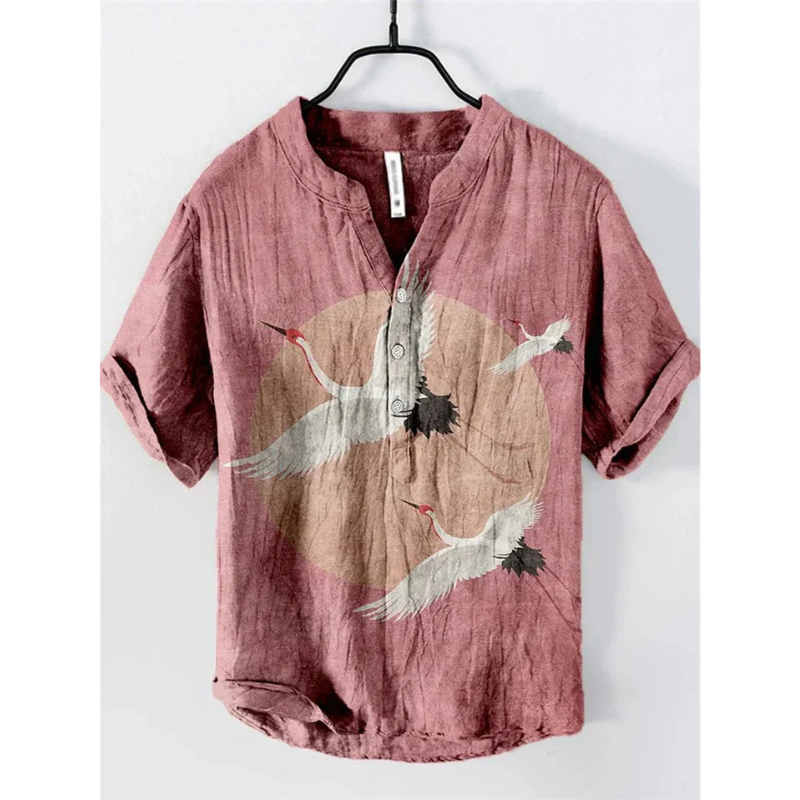 Ari Men's Summer Shirt | Artistic Print, Casual Style 7