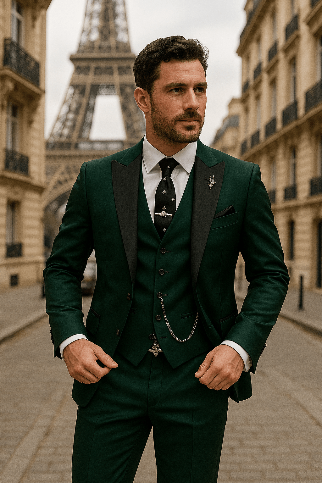 Ari Men’s Three-Piece Suit | Tailored Fit, Elegant Design 0