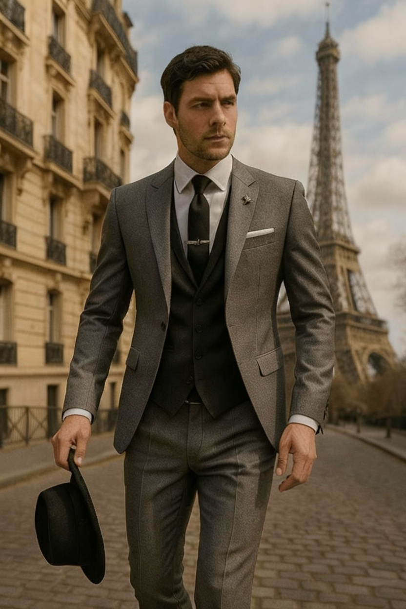 Ari Men’s Three-Piece Suit | Tailored Fit, Elegant Design 2