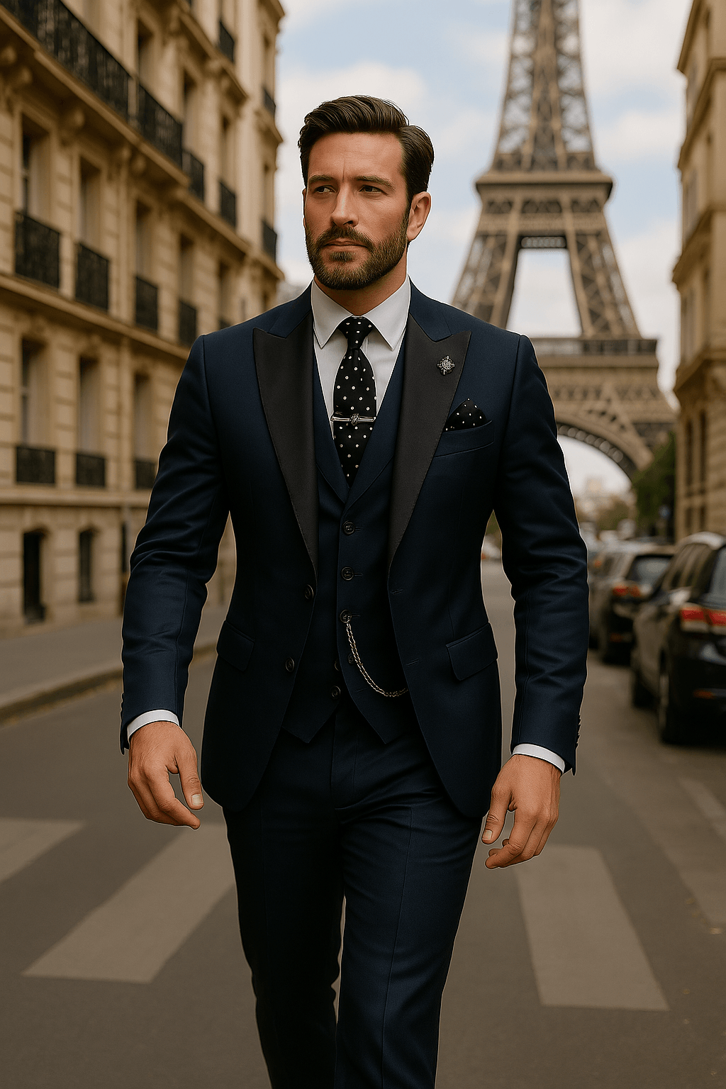 Ari Men’s Three-Piece Suit | Tailored Fit, Elegant Design 3