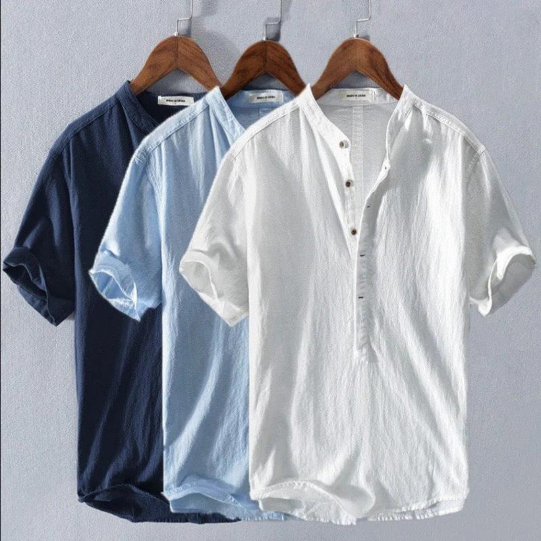 Ava Men's Amalfi Shirt | Cotton Blend, Casual Henley 1