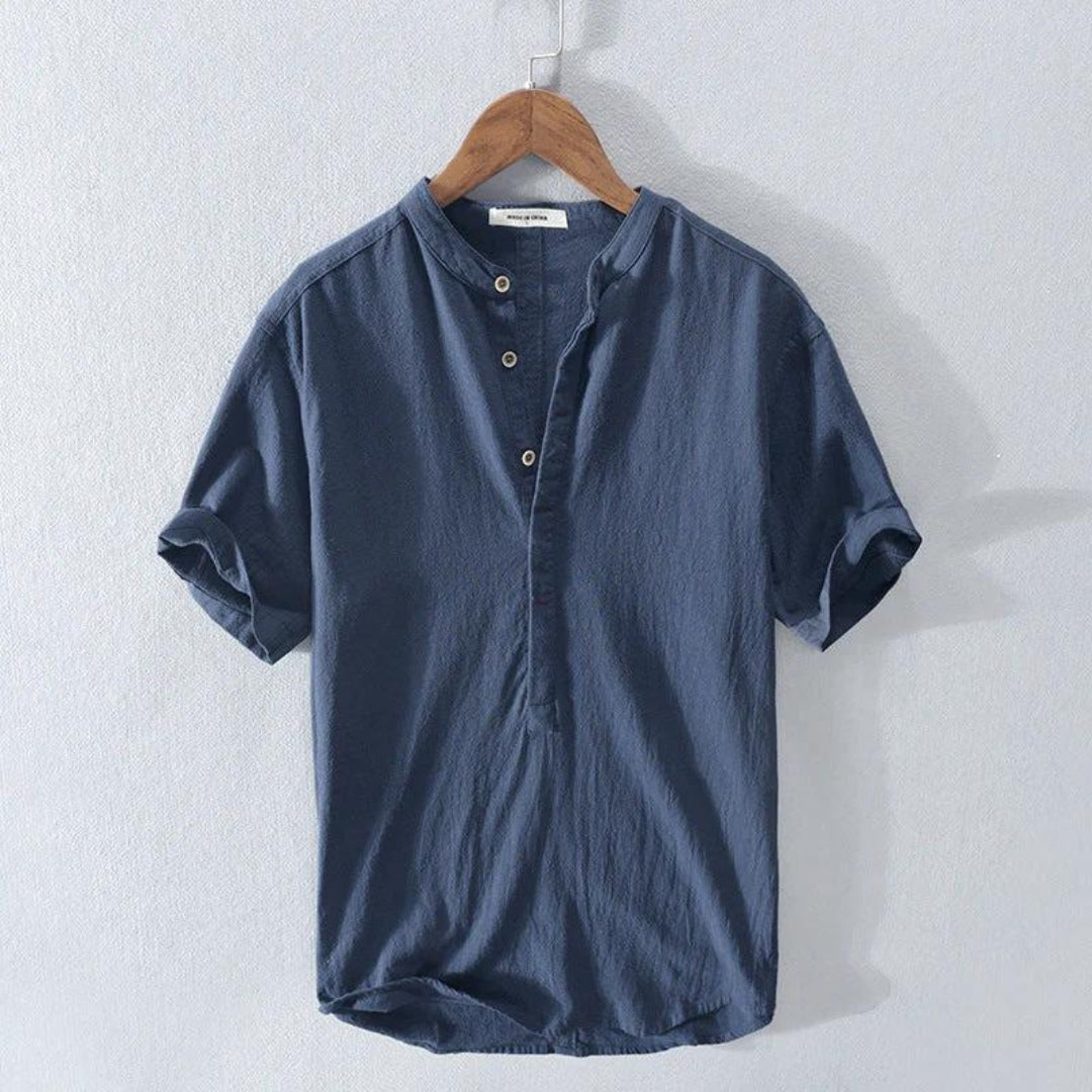 Ava Men's Amalfi Shirt | Cotton Blend, Casual Henley 2