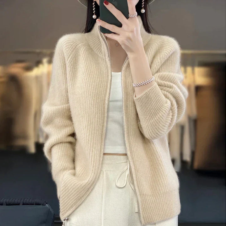 Ava Women's Cashmere Cardigan | Cozy Zip-Up for Winter 3